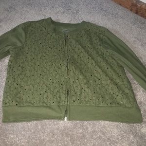 Green hoodie